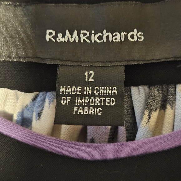 R&M Richards Sleeveless Multi color Dress size 12 - Picture 4 of 5